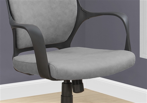 Grey Black Ergonomic Adjustable Microfiber High Back Executive Office Chair - Image 2