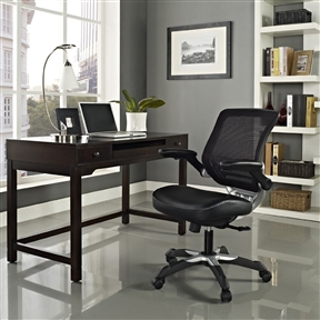 Modern Black Mesh Back Ergonomic Office Chair with Flip-up Arms - Image 4